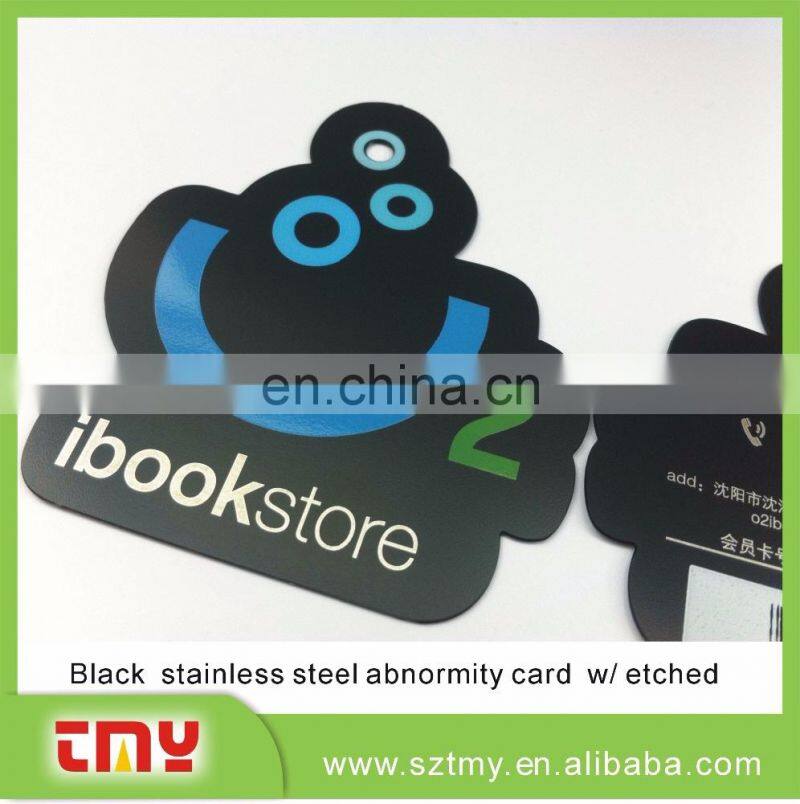 Non-standard size barcode printing cheap metal stainless steel card