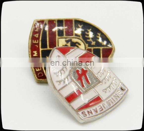 Fashional decorative metal plate with enamel handbag logo metal plate