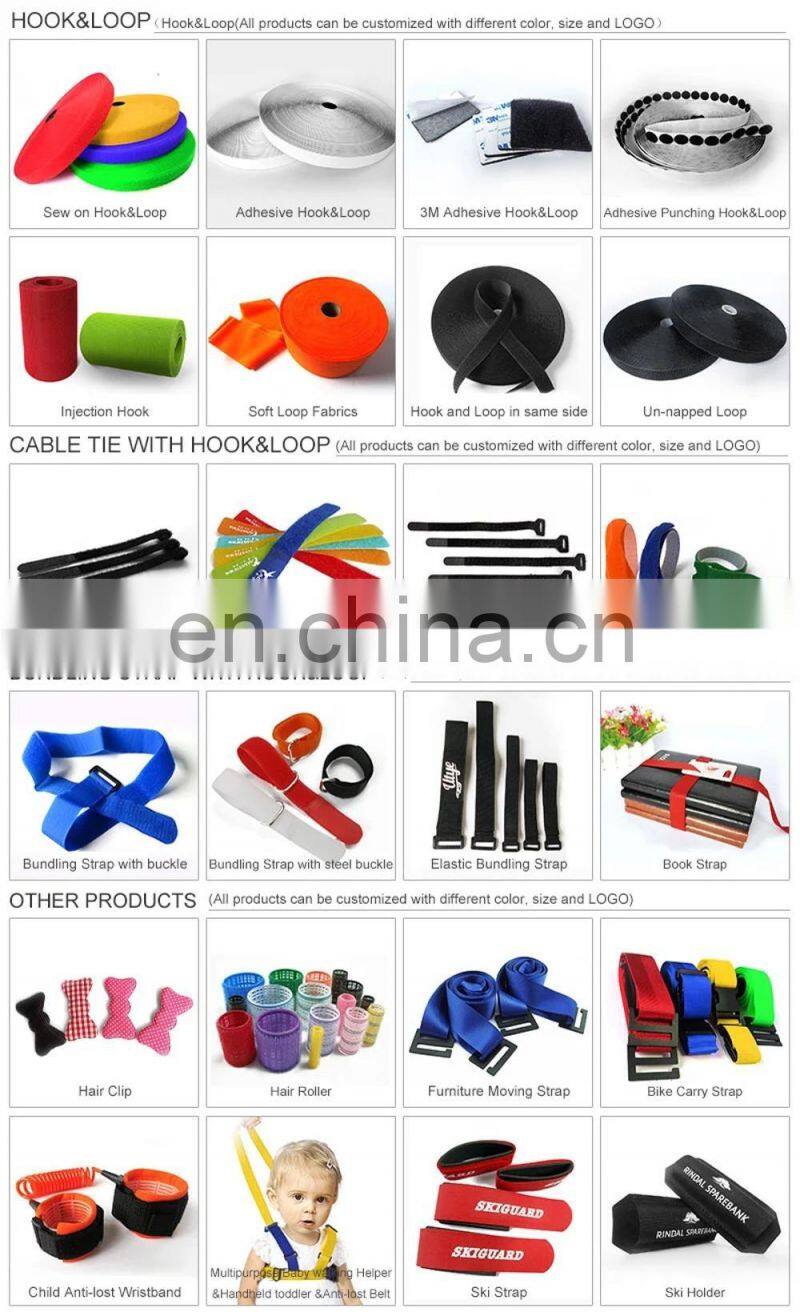 Wholesale colorful double sided hook loop strap back to back hook loop