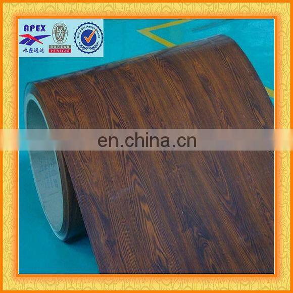 wooden grain coated PPGI PRE-PAINTED HOT-DIP ZINC COATED COIL FOR DECORATION