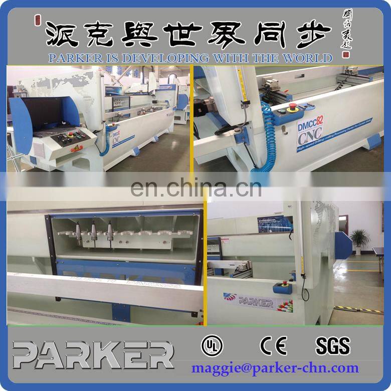 aluminum processing machinery/ 4 axis cnc drilling and milling machine center for aluminum curtain wall and window door