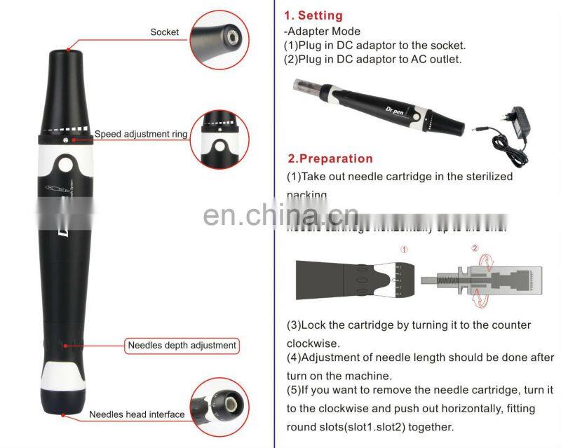 Professional A7 Derma Pen portable Microneedle Auto Derma Dr.Pen anti aging Skin Lifting Beauty Equipment