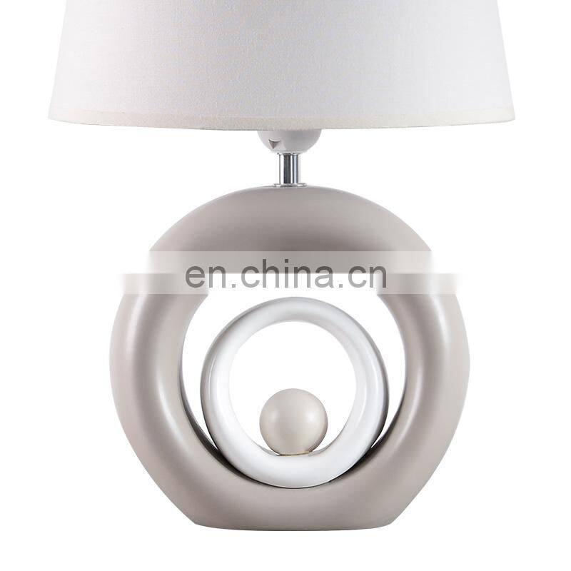 New European design lamp shade and modern style china table lamp
