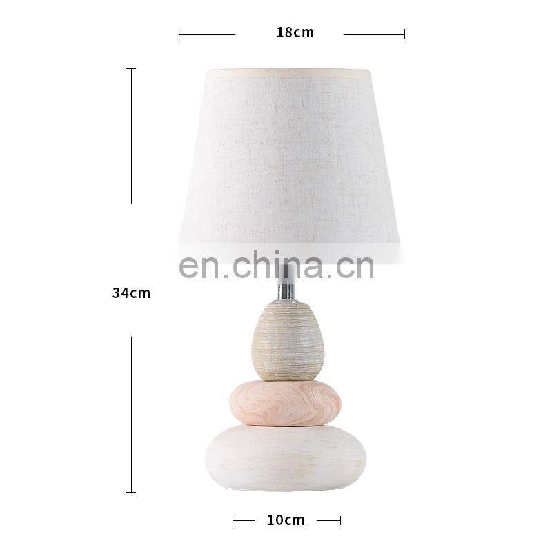 New design of stone ceramic table lamp for Bedroom and indoor room