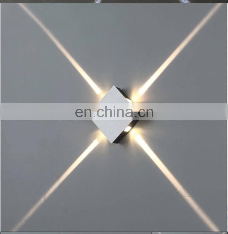 Simple and modern creative KTV square round LED aluminum wall decorative lighting for hotel