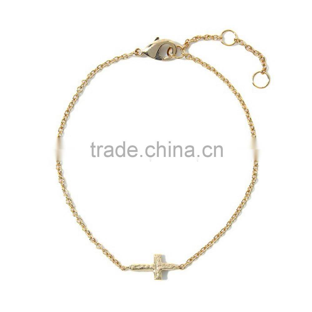 WL1060 Gold handmade stainless steel rope chain bracelet