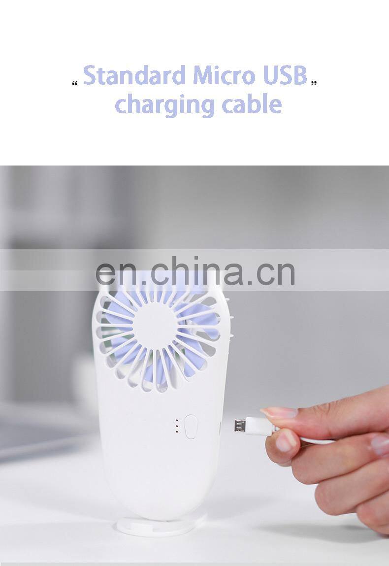 2021 Hot sell handheld mini fan rechargeable battery fan USB mini folding fan Low noise cute