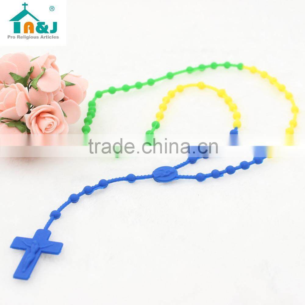 Silicon rubber rosary necklace