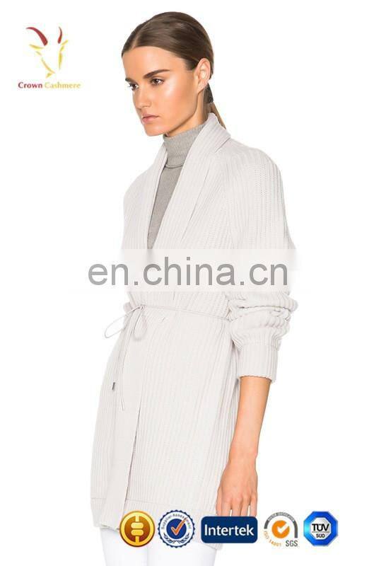 Ladies Fashion No Button Cardigan Sweater Winter Wool Coat Chunky Cardigan