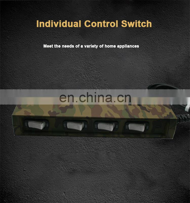 Desktop Double Universal Electric Extension USB Hole Outlet Wall 4 Gang 4 Way Switch and Socket