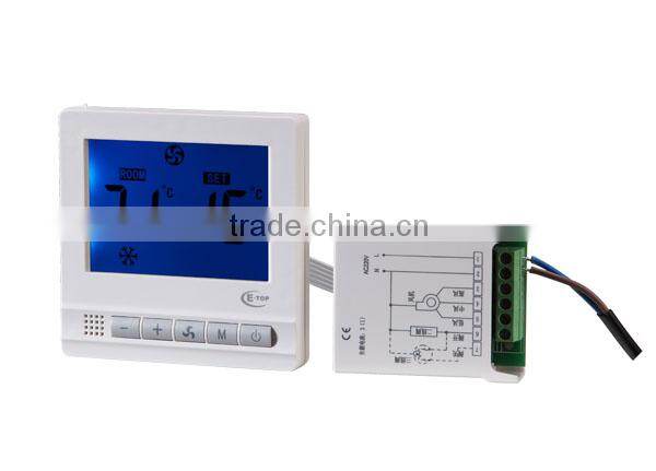 programmable FCU/HVAC LCD room thermostat