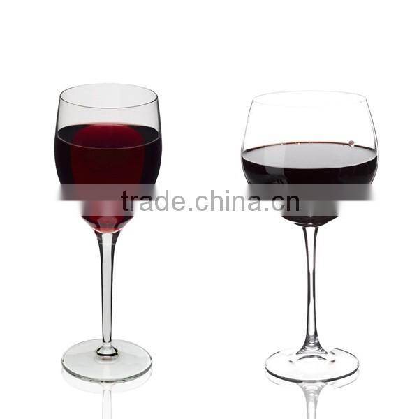 Handmade mouth blown transparent wine glass wholesale glassware
