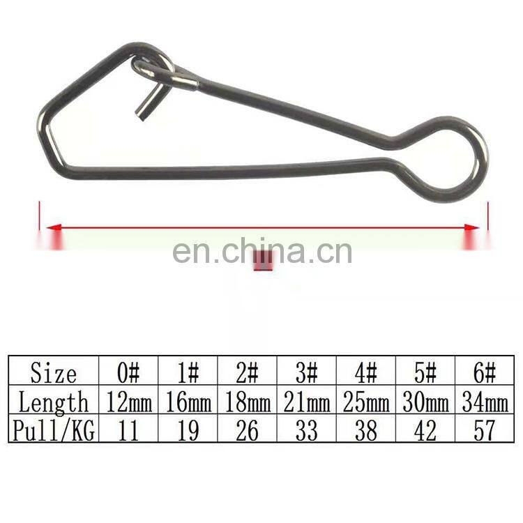 0-6# Stainless steel snap Fishing accessories swivel