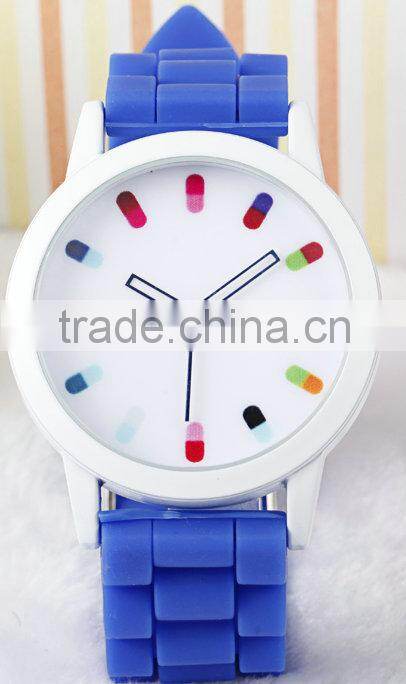 high quality japan movement jelly silicone wristband watch