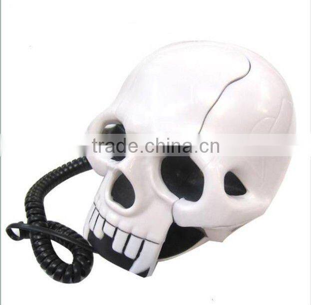 Cartoon Telephone With Skull Shape
