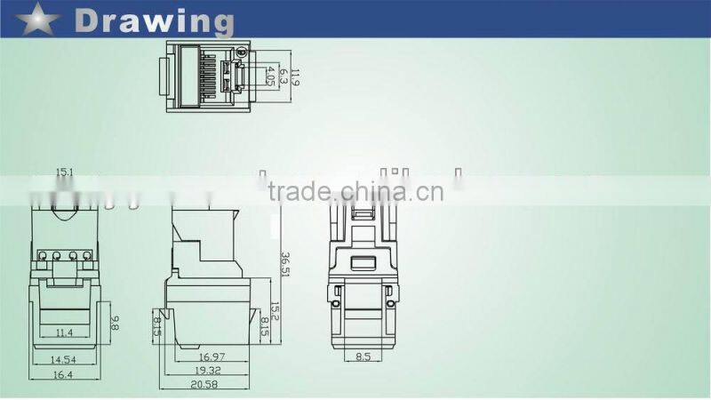 CAT.6 /RJ45 Jack Tooless