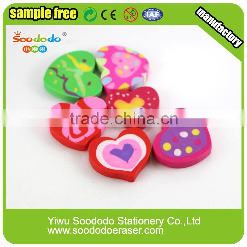 Cartoon harmless Extruded erasers love shape