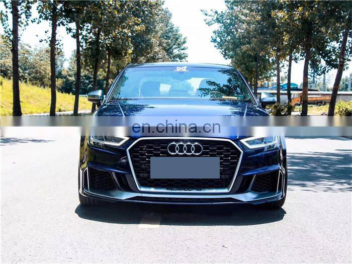 Runde Top Quality For 2017-2019 Audi A3 S3 Upgrade RS3 Front Bumper Front Grille Body Kit