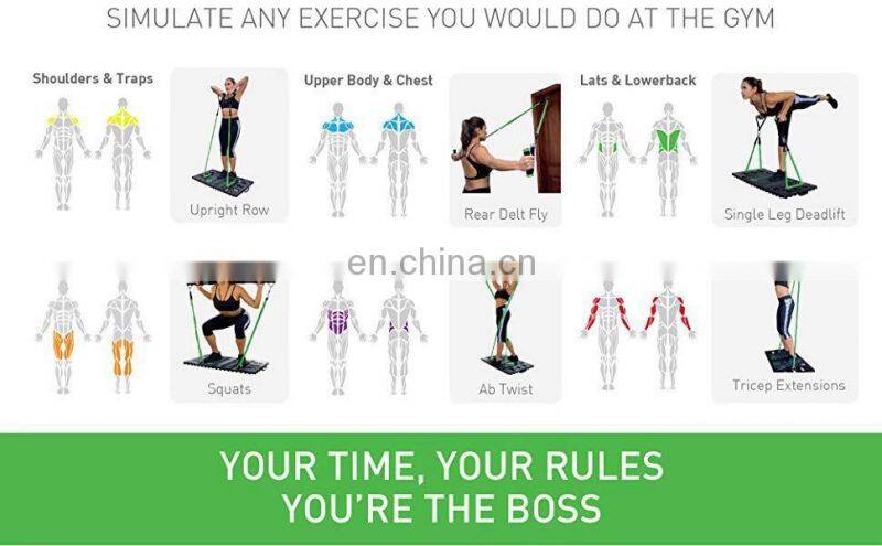 Fitness Folded Portable Home Gym Equipment Workout Package Resistance Bands Board Sport Workout Board Trainer