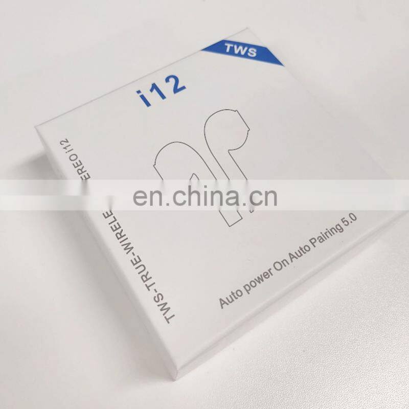 2020 Blue tooth 5.0 earbuds tws inpods i12 tws wireless earphone Headphone touch control