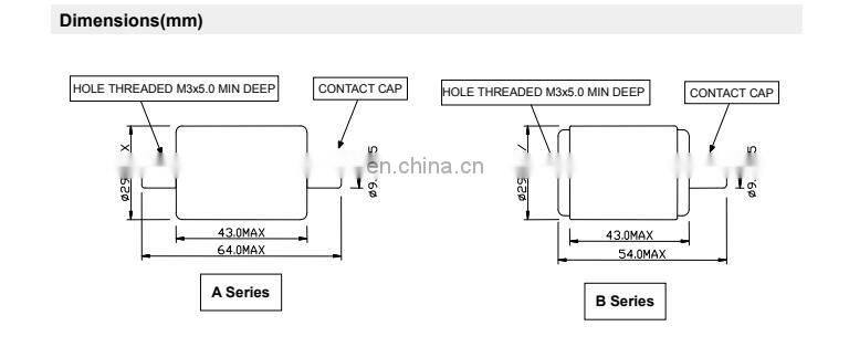 GXH45 4500v Glass Gas Discharge Tube Symbol Spark Gaps for High Energy Switch Turbine Engine Ignition Circuit