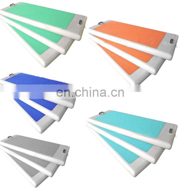 Hot Sale Pontoon Inflatable Platform Floating Water Yoga GYM Mat Air Dock Inflatable Bouncing Mat