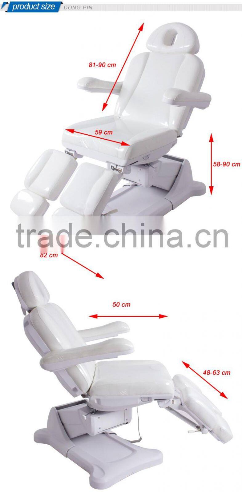 Economical and functional electric facial bed