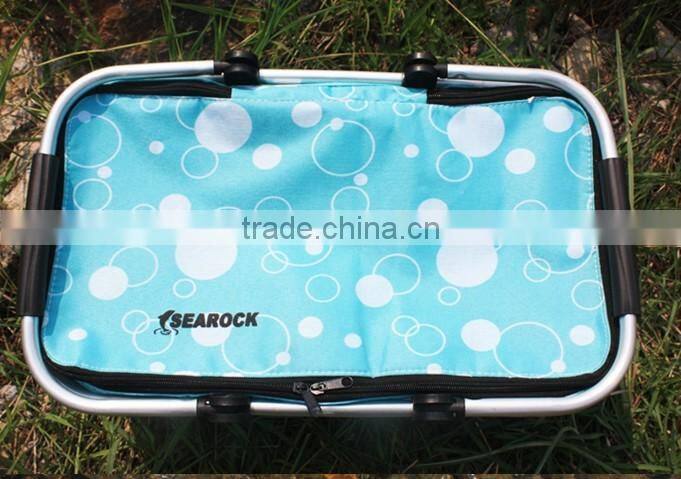 collapsible picnic basket folding picnic basket with aluminium frame