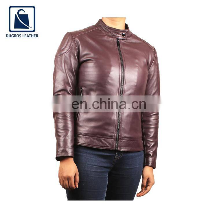 Matching Stitching Eye Catching Design Stylish and Luxury Men Genuine Leather Jacket Manufacturer