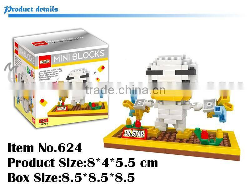 Mini Qute DR.STAR kawaii korea expression package duck plastic building block cartoon model education educational toy NO.624