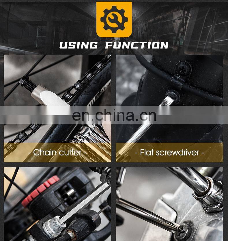 Outdoor cycling tool knife 10-in-one multi-functional easy to carry hexagon socket wrench maintenance chain tuner