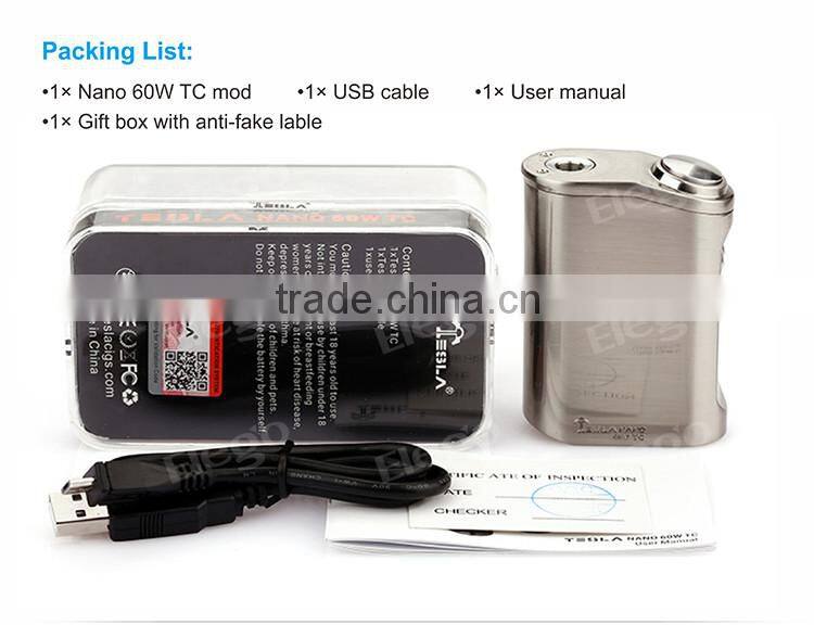 Fast Shipping 3500 mAh Tesla Nano 60W TC MOD Tesla Battery wholesale