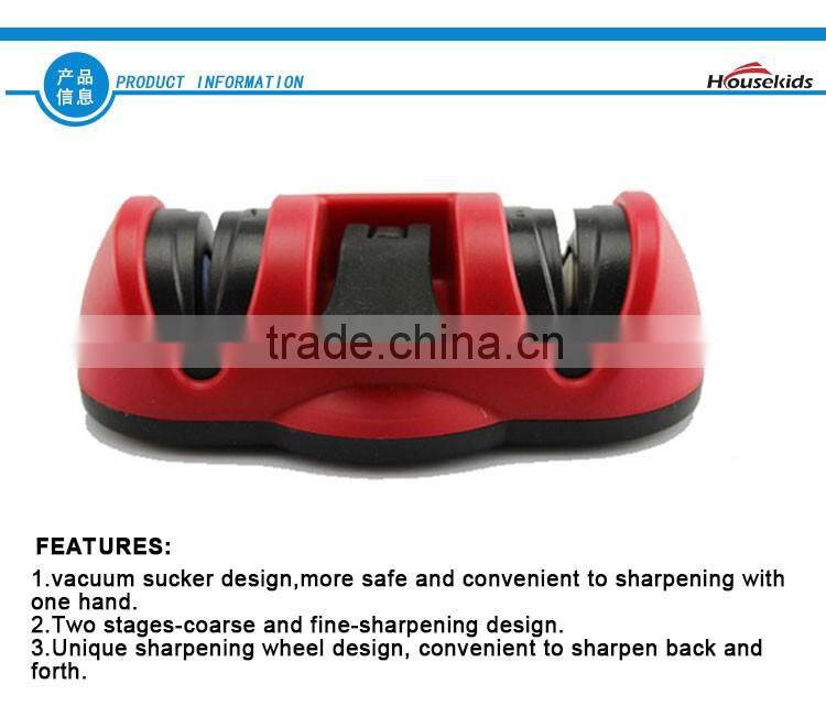 Hot new ceramic 2 stage kitchen knief sharpener with vacuum suction