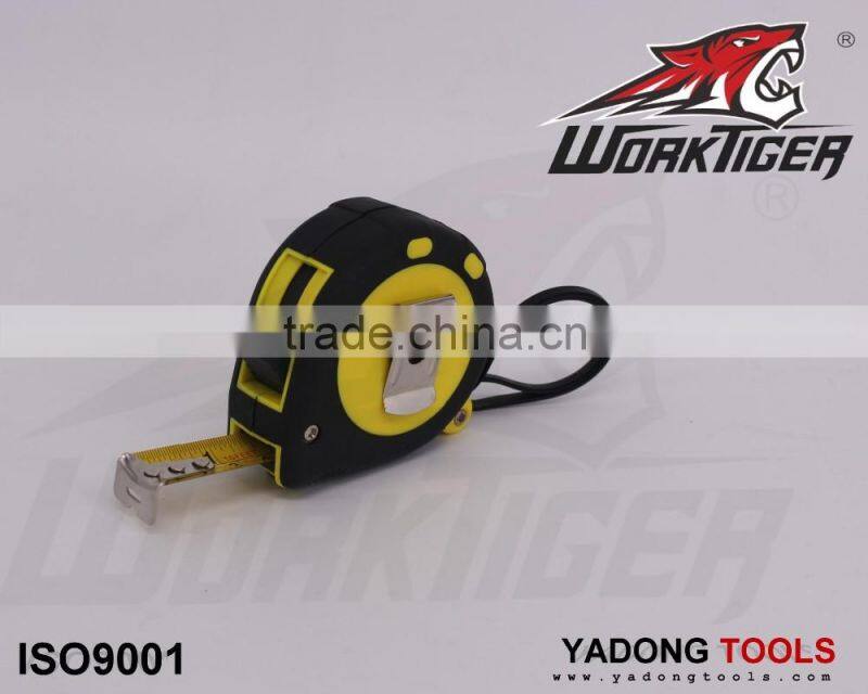 3 stops rubber coated 3m,5m,7.5m10m steel tape measure