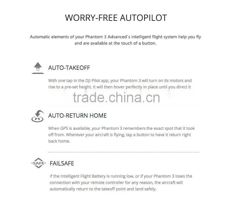 DJI Phantom 3 Advanced Quadcopter Drone with 4K/HD camera 4480mah Intelligent Flight Battery