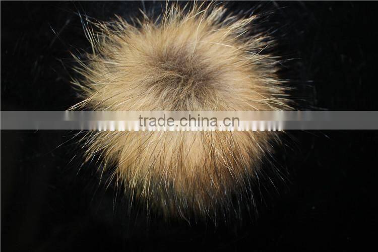 Soft Raccoon Fur Ball Real Fur Pompom 11 CM For Hat Cap Beanies Fur Ball