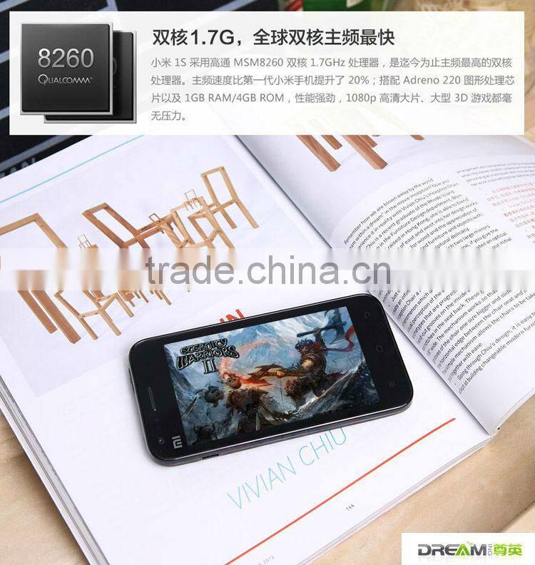 XIAOMI M1/M1S Cell Phone Android 4.0" TouchsScreen 8MP WiFi GPS WCDMA