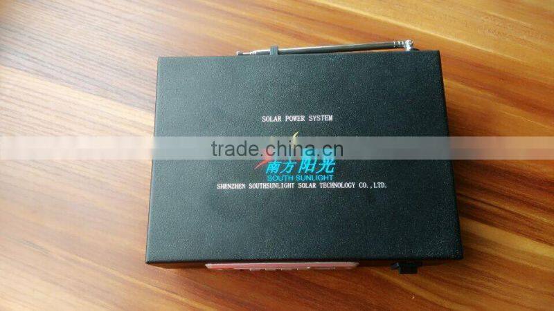 10W 20W lithium ion battery solar panel system with MP3 player and radio, portable solar power system,system solar