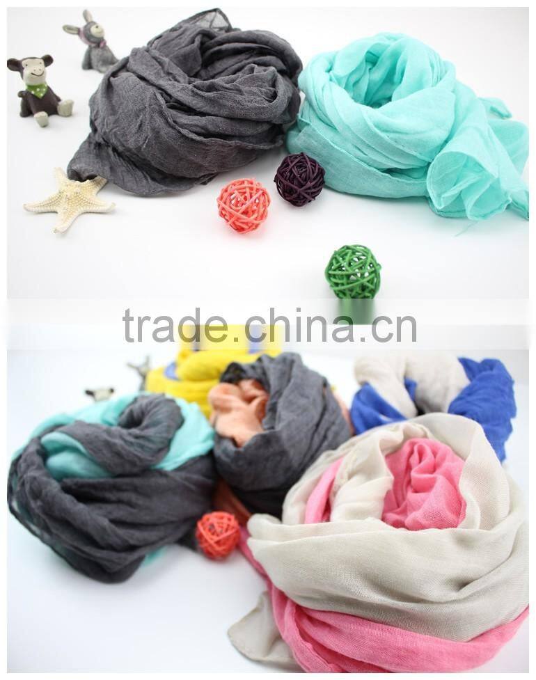 Daily Trend-all Plain Color Matching Cotton Polyester Fashion Baby Girls Boys Scarf