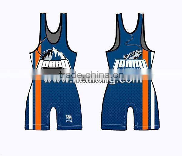 low price sleeveless youth cheap sublimated wrestling singlets for sale