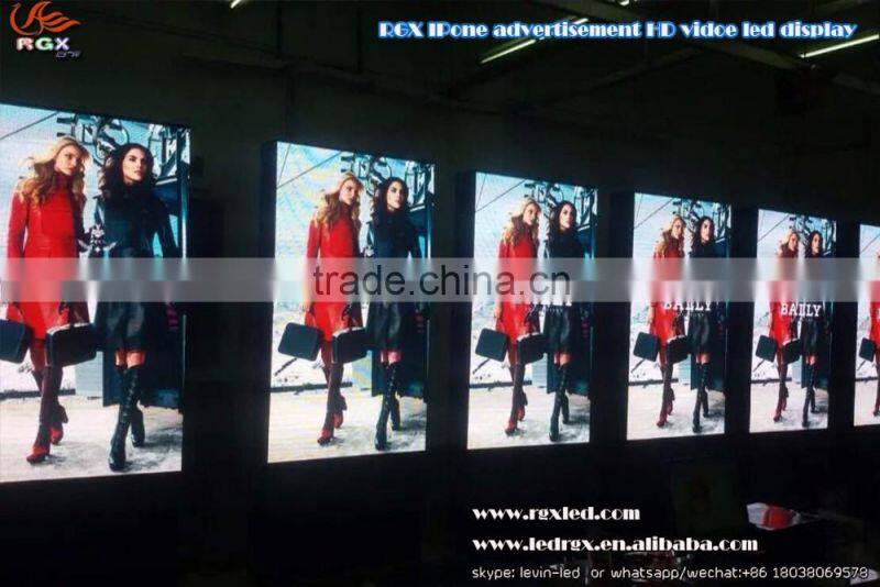 RGX iphone frame led display, indoor iphone shape floor standing HD TFT led ad display kiosk