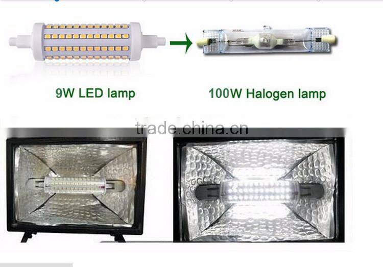 Dimmable led bulb lights Epistar ce rohs 5w 8w 10w 12w led lamp clear led r7s 118mm 8w