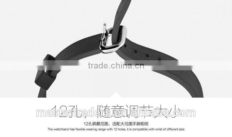 Original Rock 38MM Buckle Genuine Leather Watch Band Wrist Strap With 12 Holes For Apple Watch MT-3510