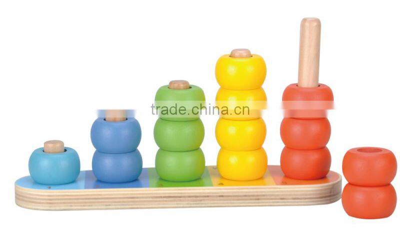 2015 Newest toys for kids basic counting stacker 16 pieces montessori school toys for children