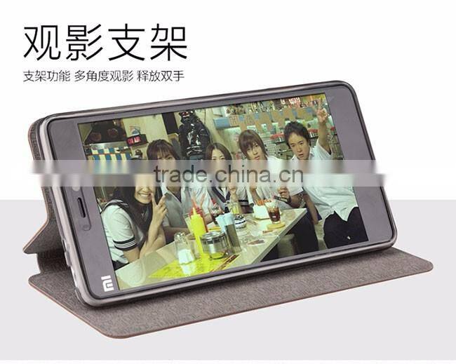 Original MOFI Luxury Rui Series Slim PU Leather For Xiaomi Mi 4C Stand Flip Leather Cover Phone Bag For XiaoMi 4C TB-0123