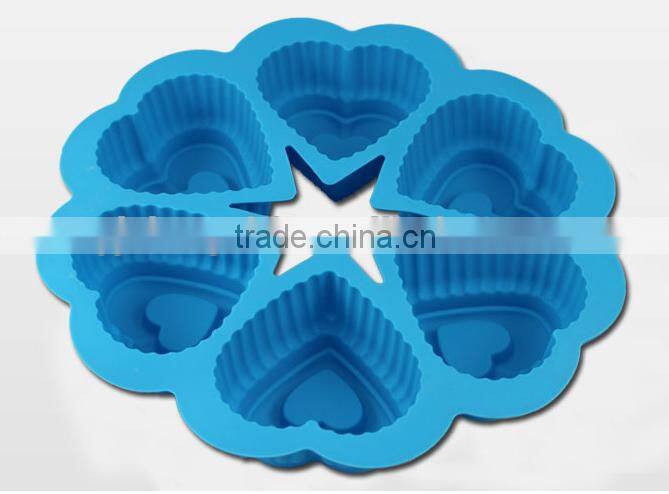 2016 ginger man Hot sale food grade FDA and LFGB colorful silicone cake mold