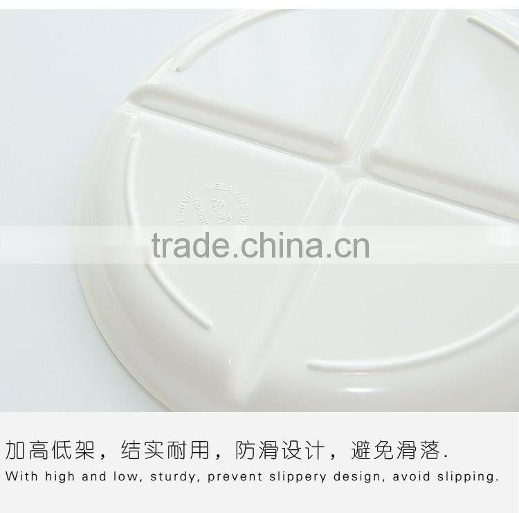 Custom print melamine compartment plate divided melamine plate