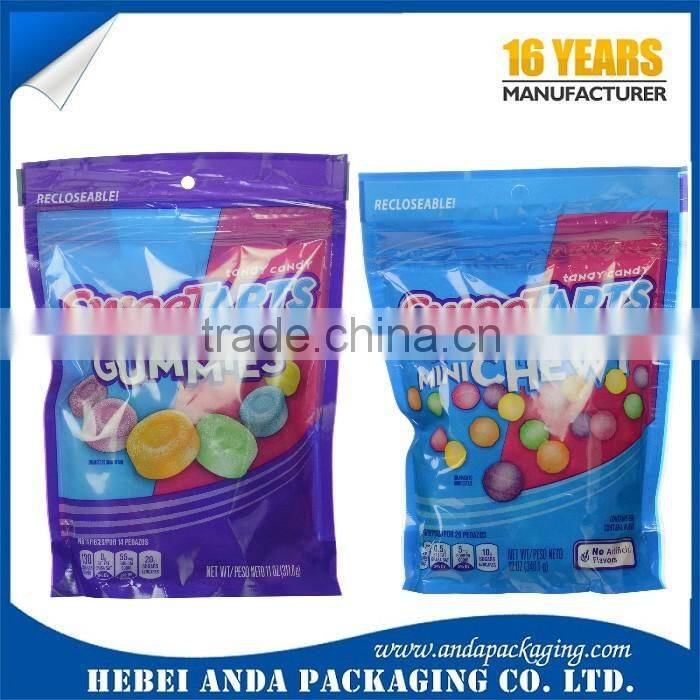16 years wholesale aluminum foil candy bar packaging zipper bag
