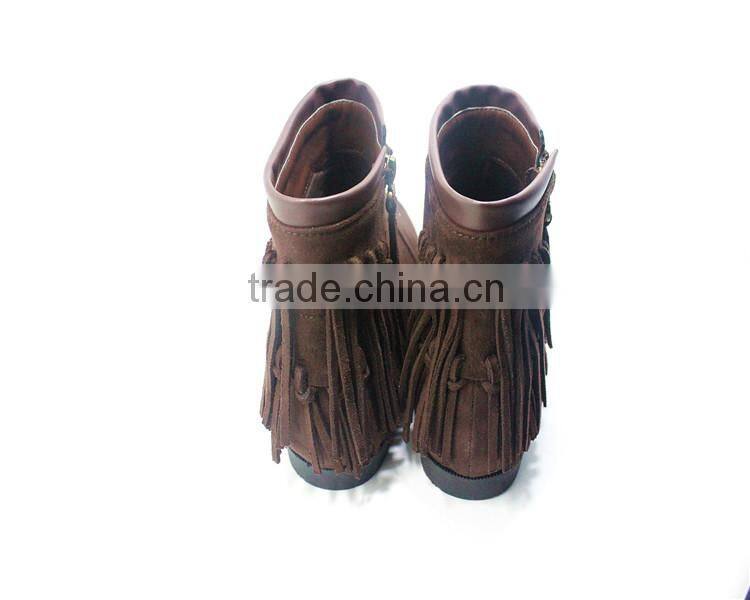 2016 fashion ladies winter unique tassel suede boots