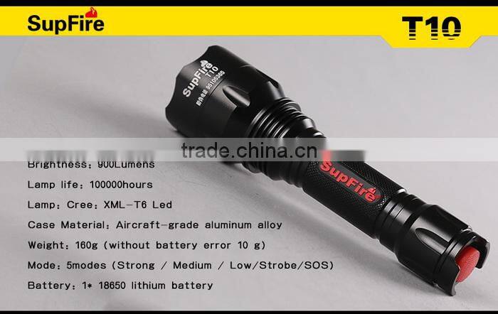 rechargebale 900 lumen torch led t6